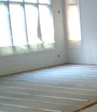 Floors enveloped in gypcrete - 
October 2008